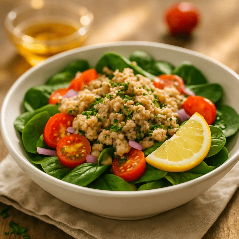 Grilled Turkey Spinach Protein Bowl