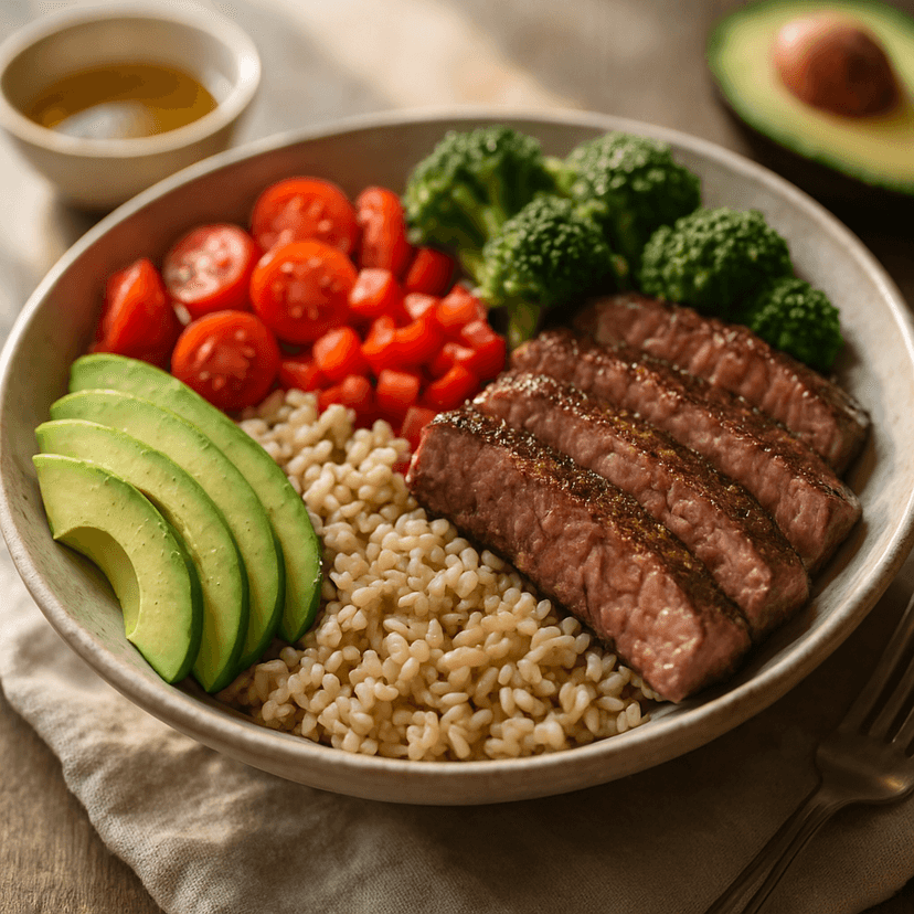 Protein-Packed Steak and Brown Rice Power Bowl