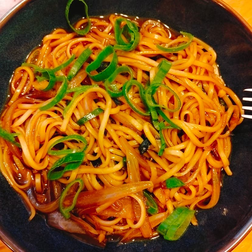 Savory Sesame Fried Egg Noodles