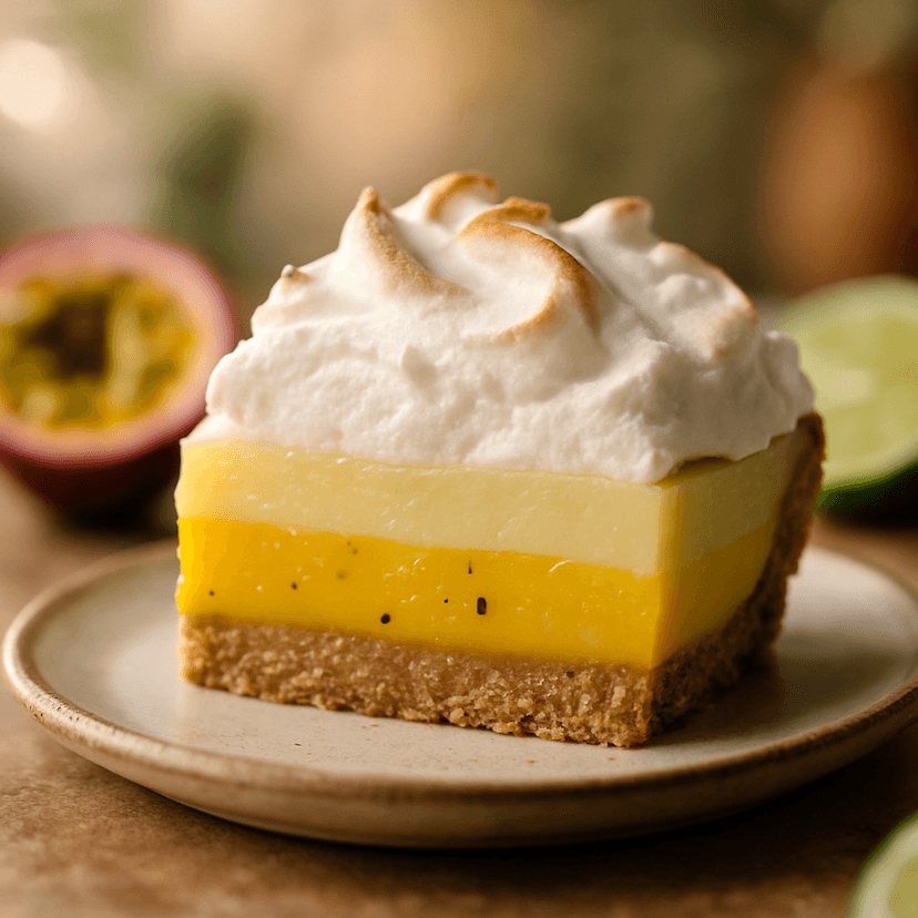 Tropical Layered Passion and Lime Pie