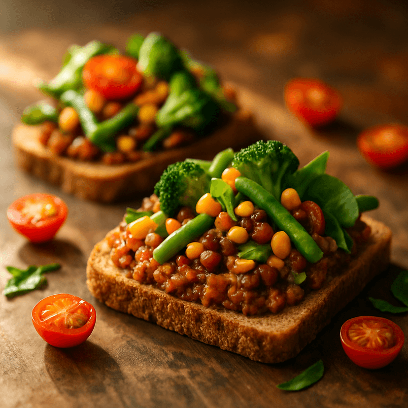 Smoky Bean & Veggie Toasts