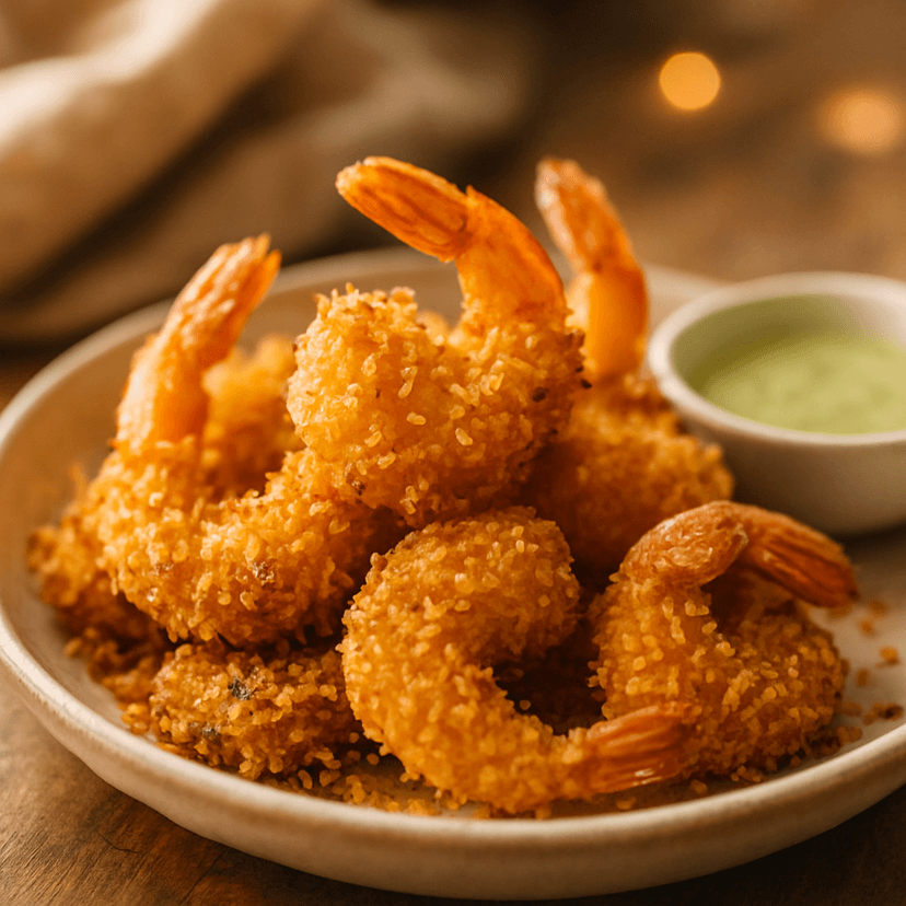 Crispy Coconut Panko Fried Shrimp
