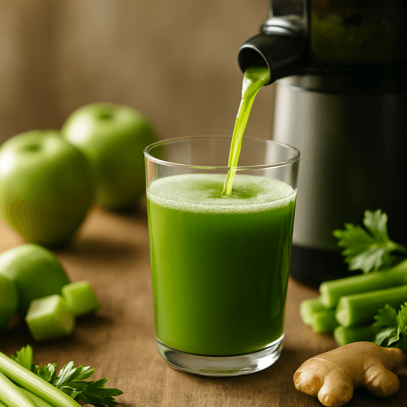 Zesty Green Apple Ginger Celery Juice