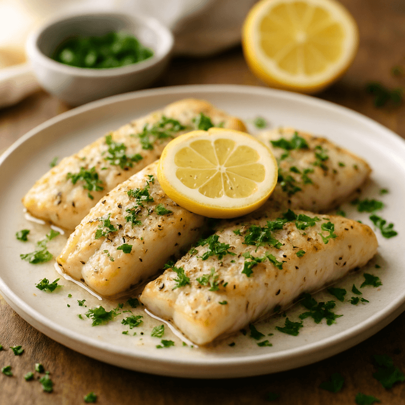 Lemon Herb Pan-Seared Pollock