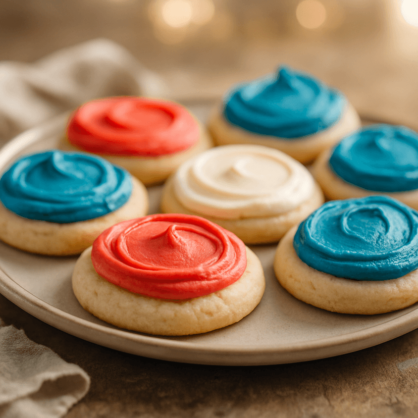 Patriotic Fourth of July Sugar Cookies