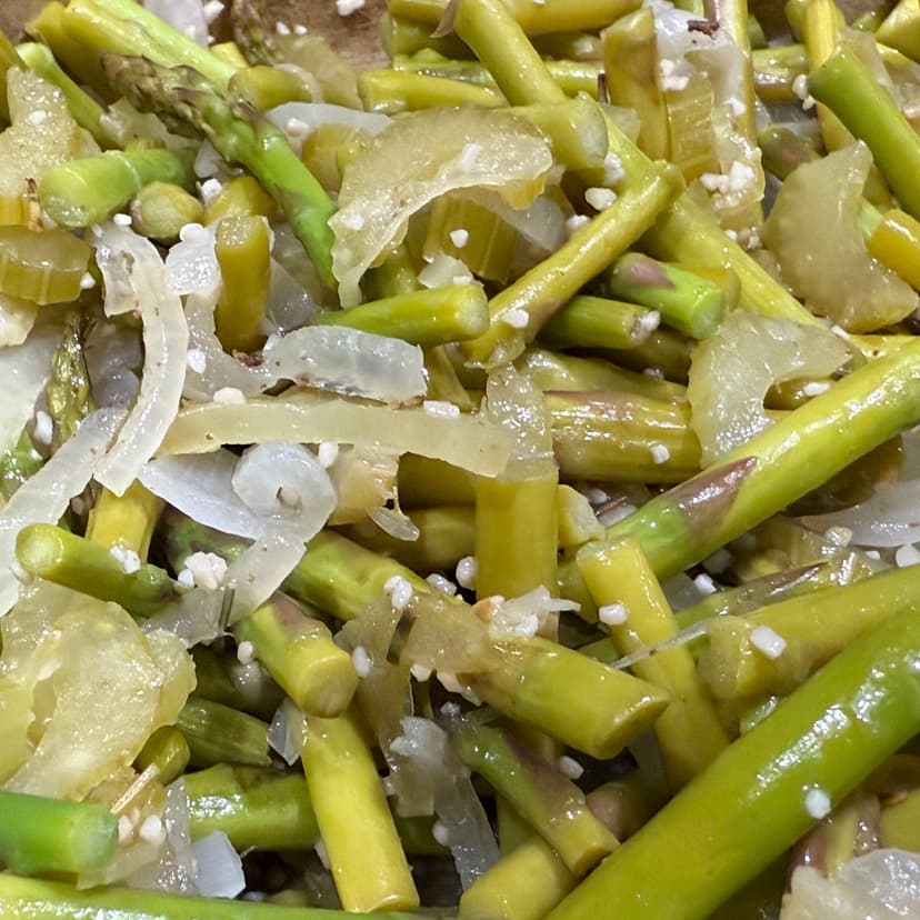 Spring Garden Sauté with Asparagus, Onions & Celery
