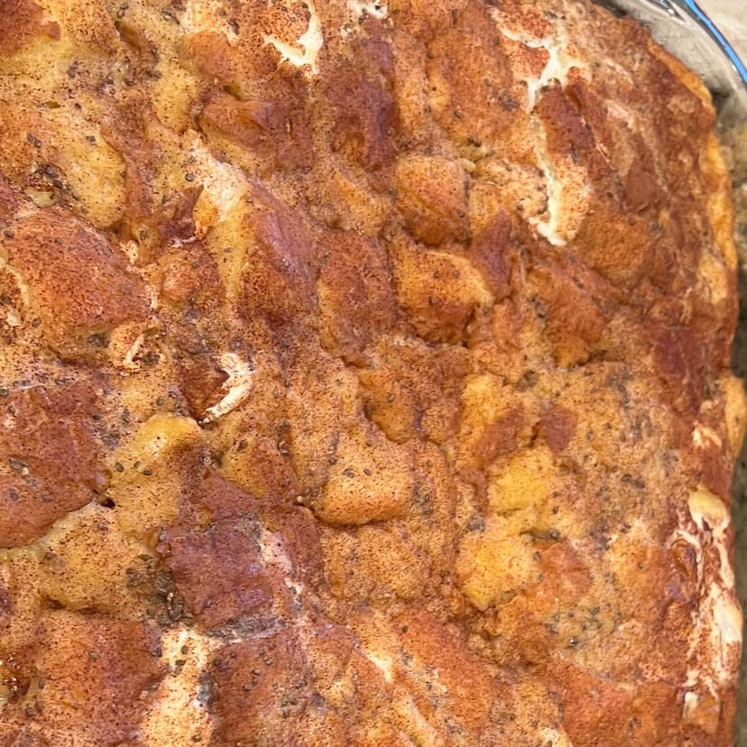 Hearty Protein-Packed Burger Bun French Toast Casserole image