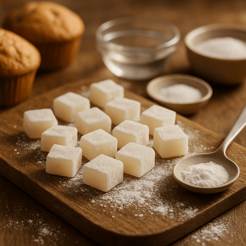Chewy Mochi Cubes for Muffins