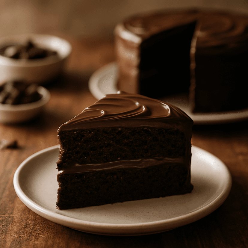 Decadent Moist Chocolate Fudge Cake