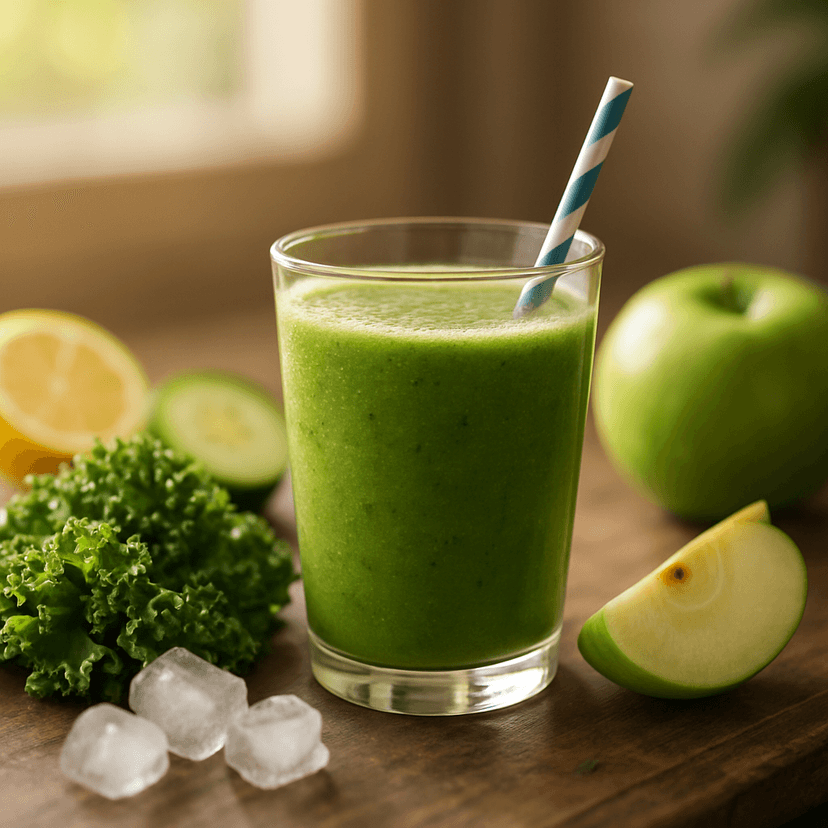 Refreshing Kale Cucumber Apple Smoothie