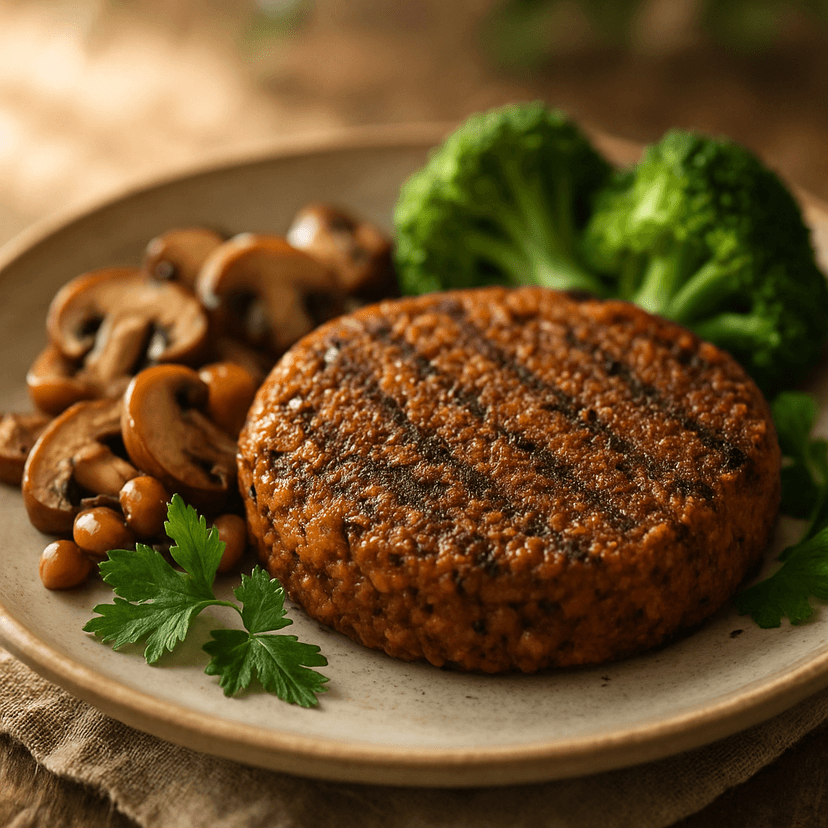 Hearty Chickpea Mushroom Vegan Steak