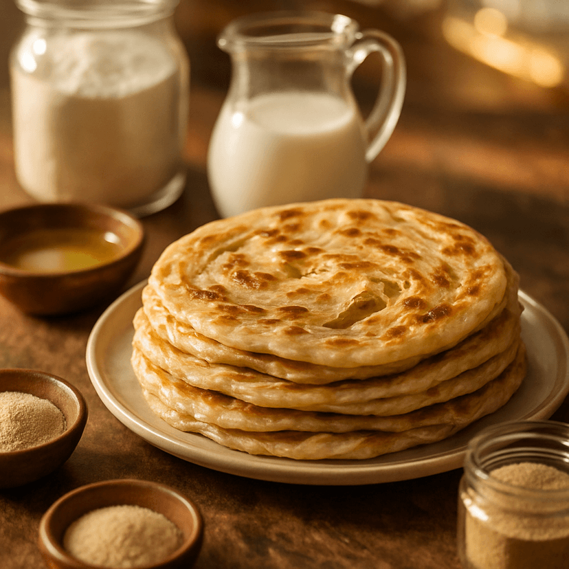 Soft Flaky Paratha/Buss-up-Shut Roti 