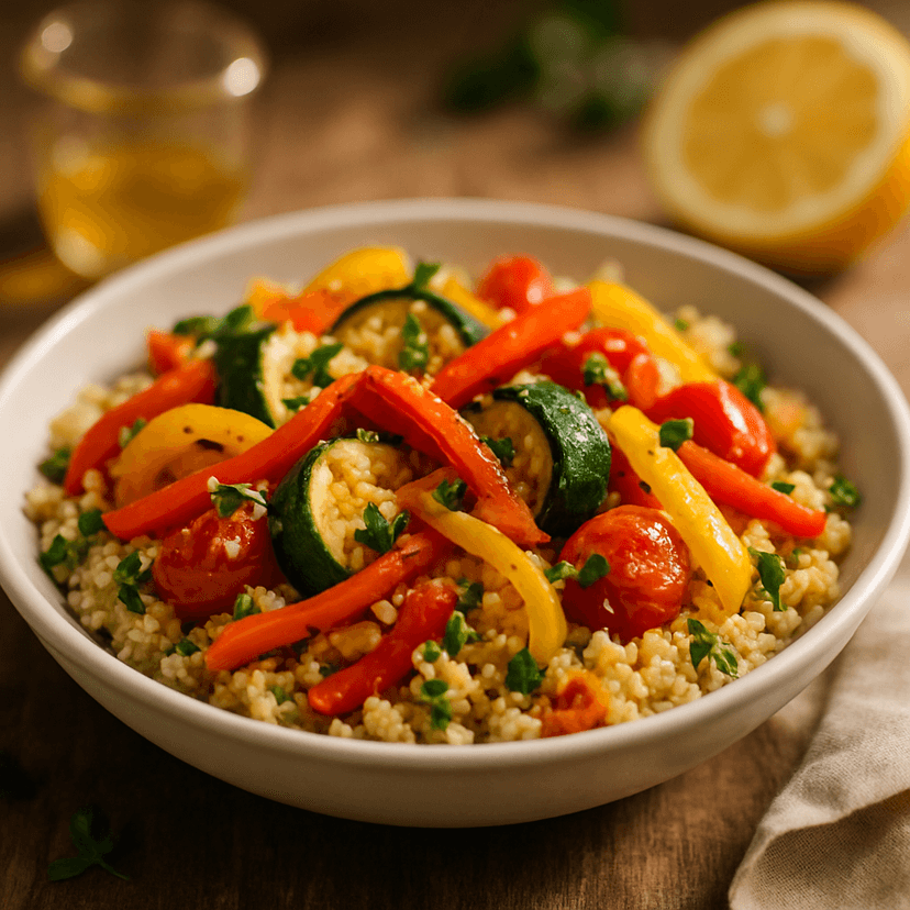 Zesty Quinoa Salad with Roasted Veggies