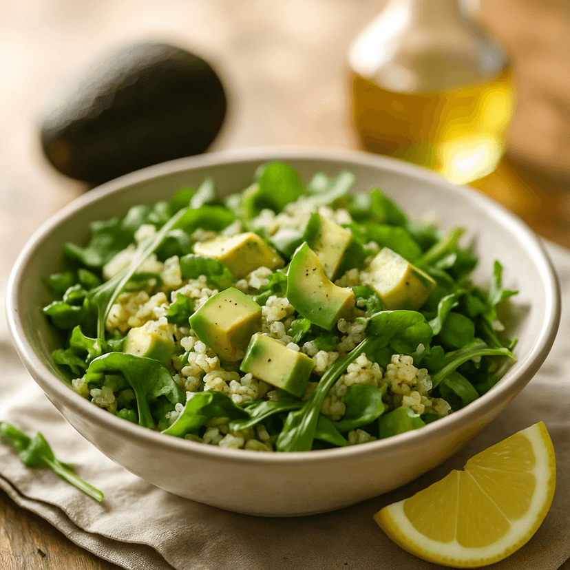 Fresh Quinoa Salad with Avocado and Lemon