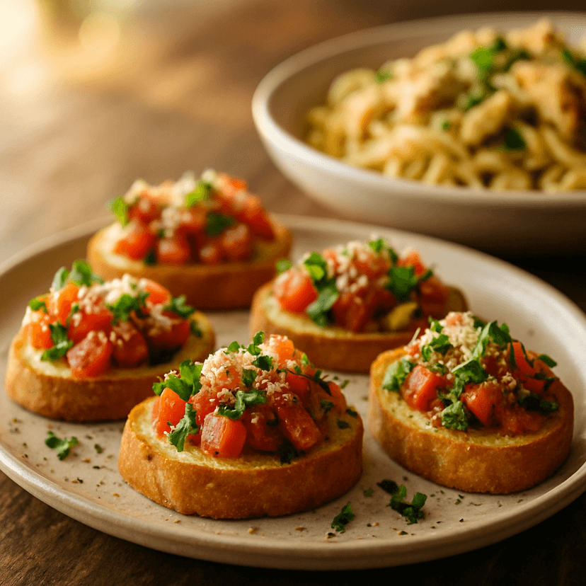 Garlic Herb Bruschetta Bites