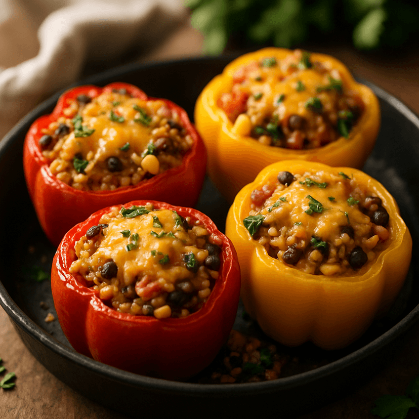 Hearty Stuffed Bell Peppers with Brown Rice