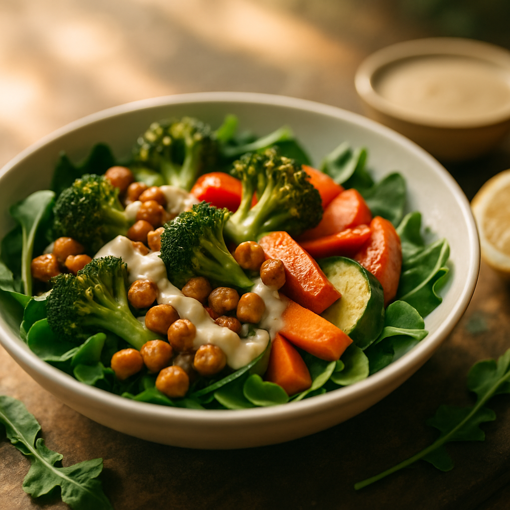 Hearty Roasted Veggie Chickpea Bowl