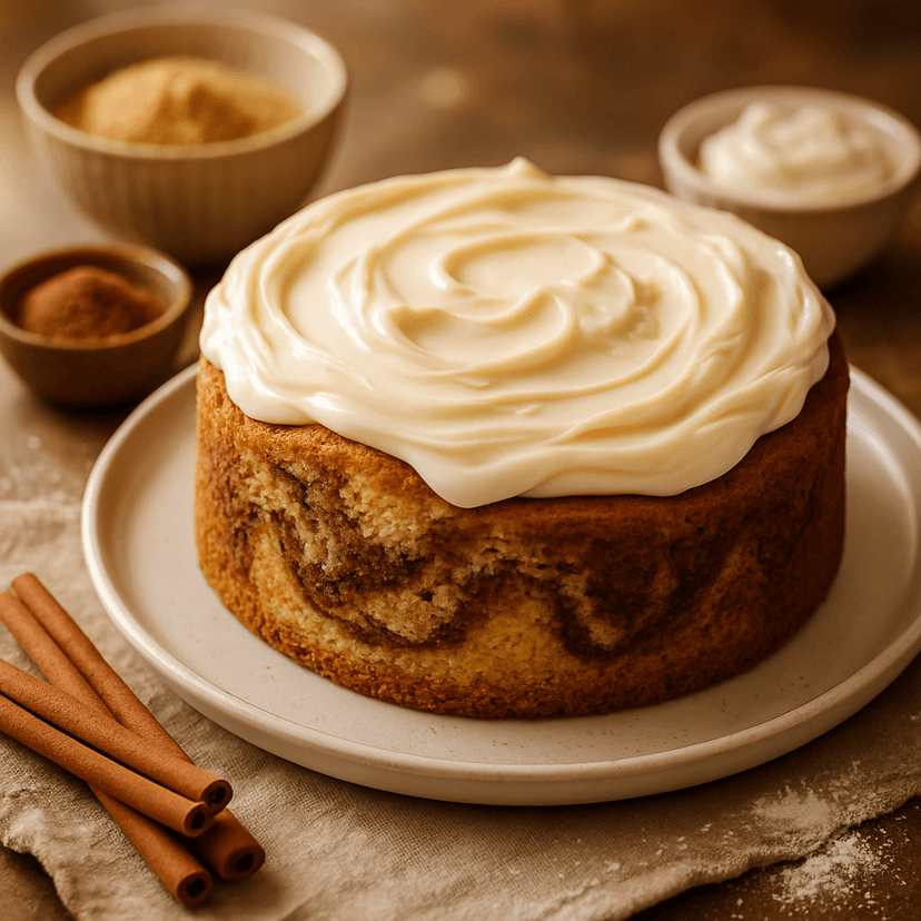 Marbled Cinnamon Roll Cake