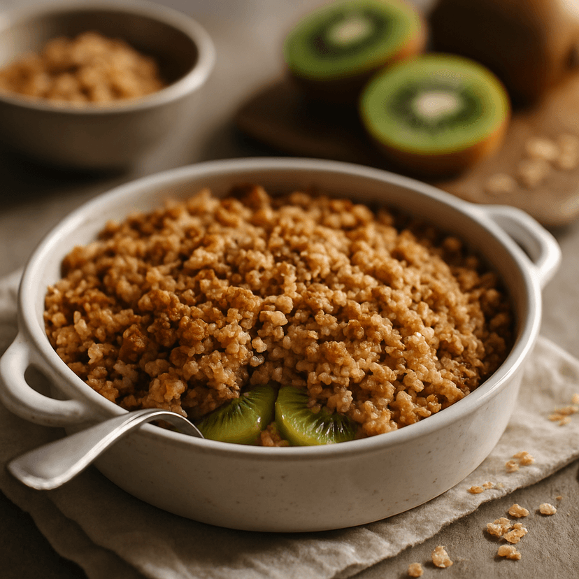 Tangy Vegan Kiwifruit Crumble