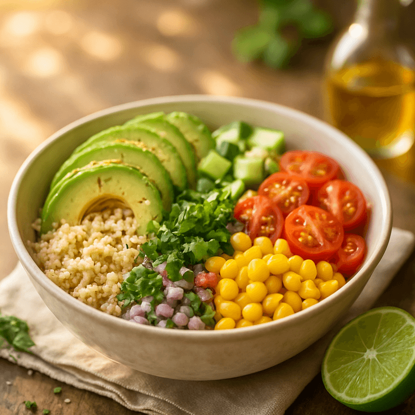 Refreshing Avocado Quinoa Salad Bowl