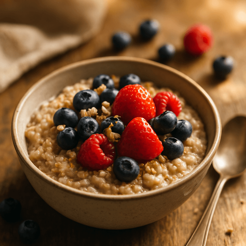 Warm Quinoa Berry Breakfast Bowl