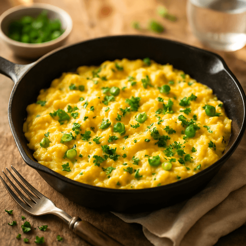 Herbed Cheesy Egg Skillet