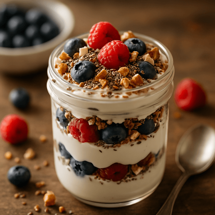 Berry Nut Power Greek Yogurt Parfait