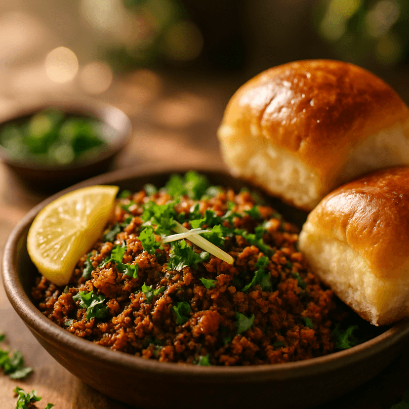 Spicy Maharashtrian Kheema Pav