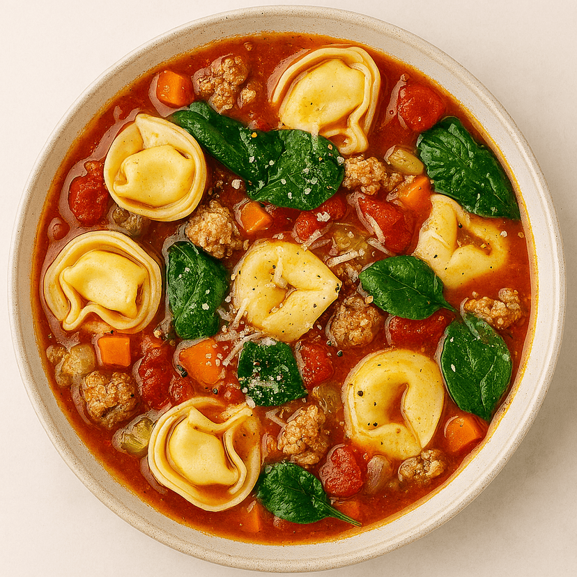 Hearty Italian Sausage Tortellini Soup
