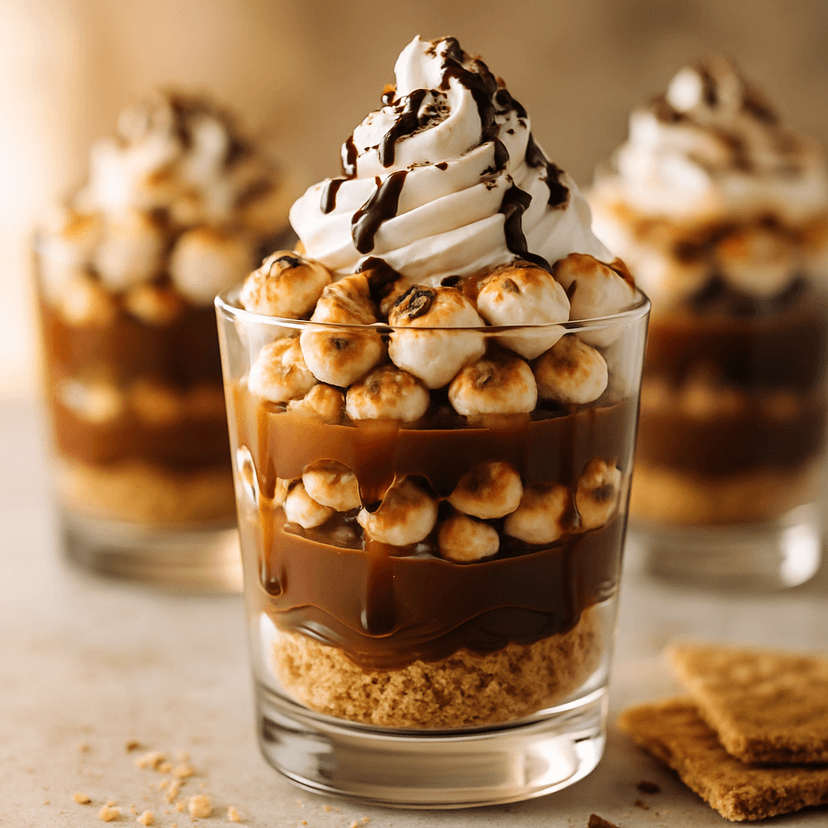Nutella Caramel Marshmallow Crunch Cups