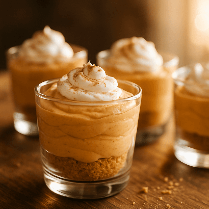 Creamy No-Bake Pumpkin Cheesecake Cups