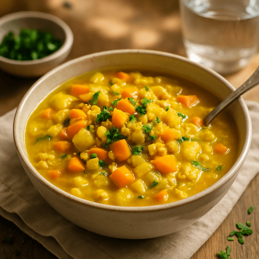 Hearty Golden Root Vegetable and Chicken Stew