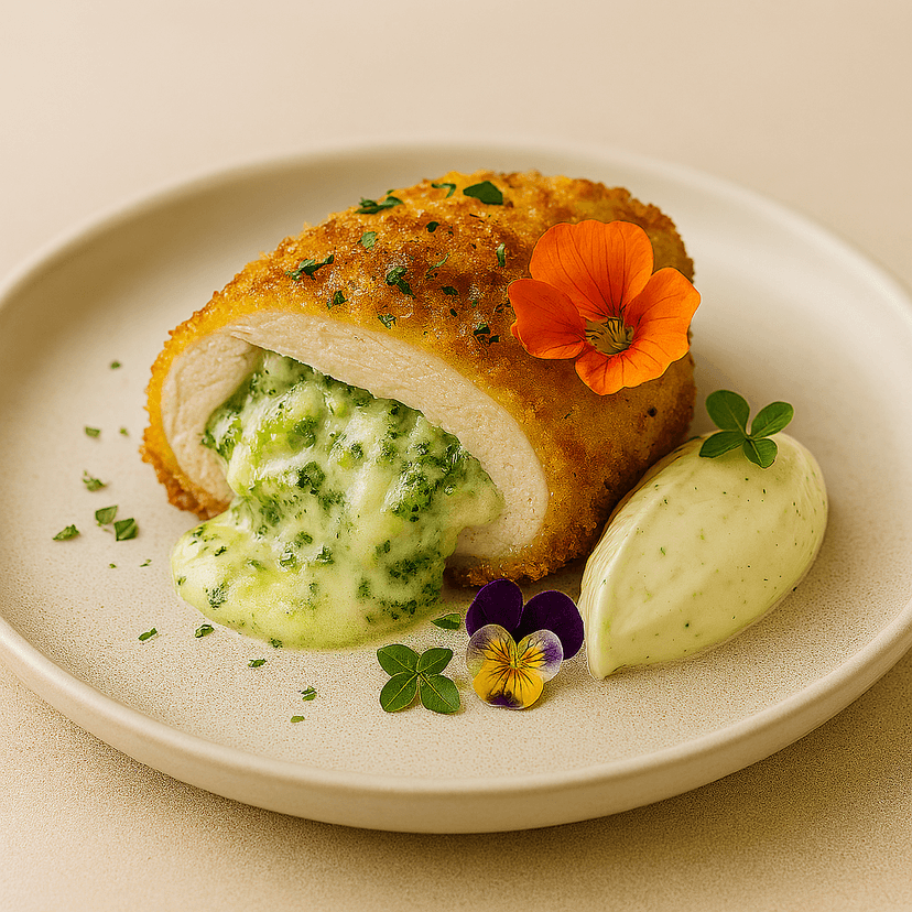 Creamy Cheesy Garlic Broccoli Stuffed Chicken