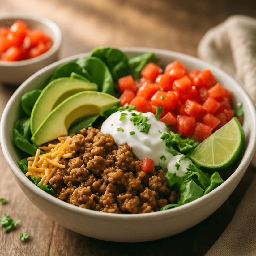 Lean Turkey Burger Bowl with Fresh Tomatoes