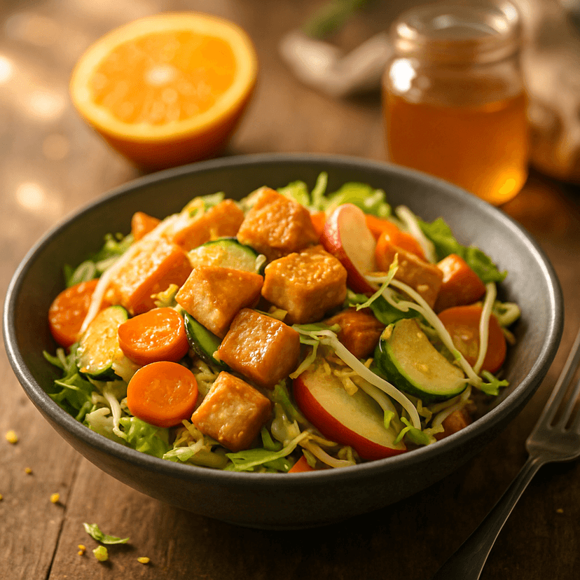 Honey-Glazed Tofu Stir-Fry with Citrus Veggies