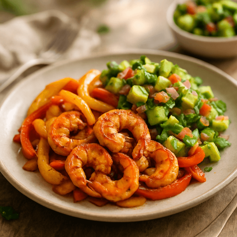 Zesty Air Fryer Shrimp with Avocado Salsa