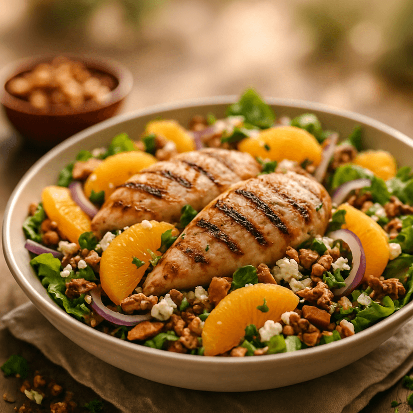 Citrus Nutty Grilled Chicken Salad