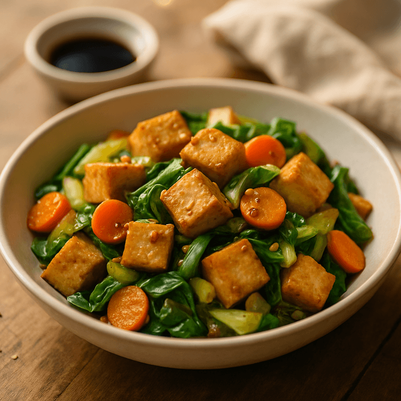 Quick Sizzling Tofu Veggie Stir-Fry
