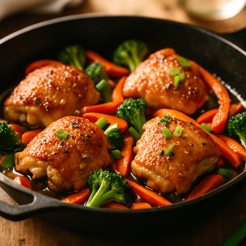 One-Pan Ginger Shoyu Chicken