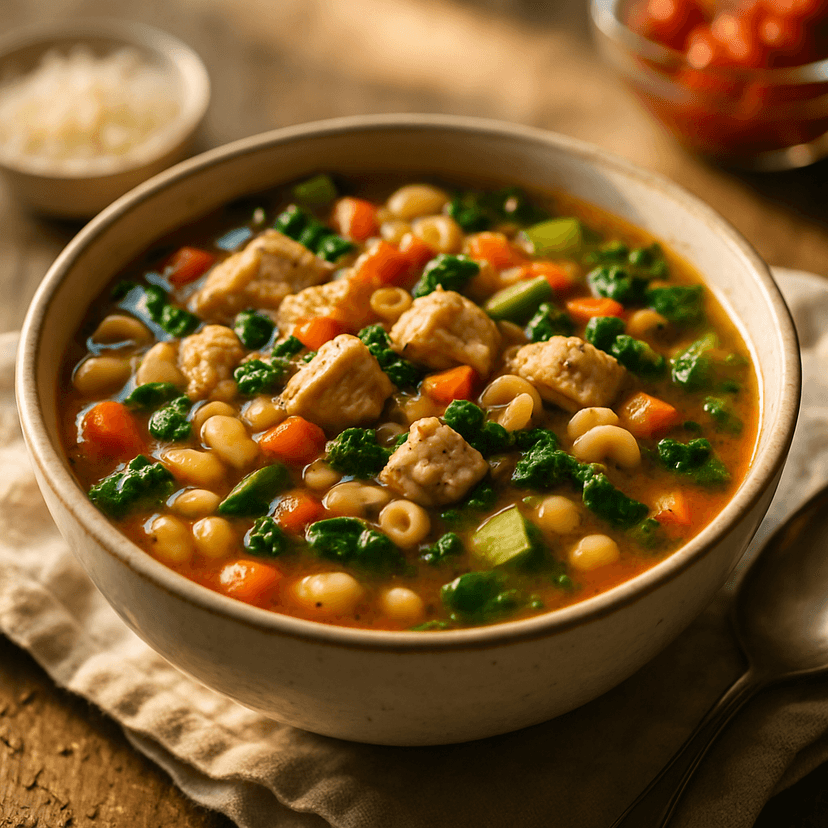 Protein-Packed Chicken Minestrone Soup