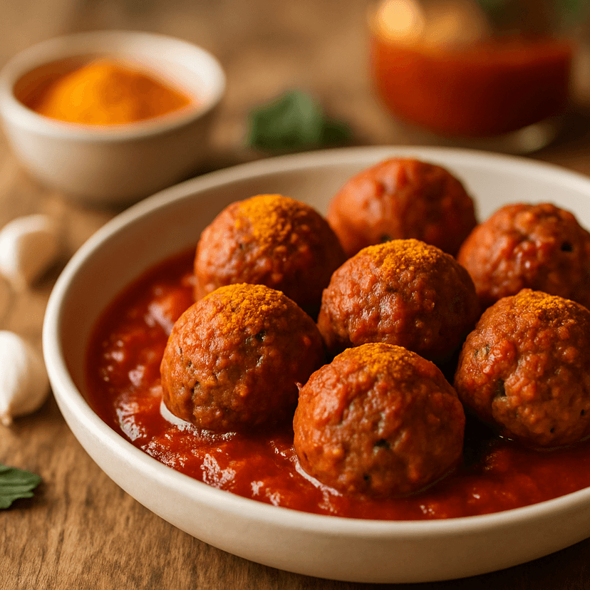 Vegan Tangy Sea Buckthorn Meatballs