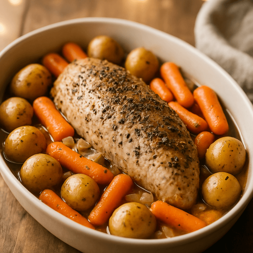 Slow Cooker Turkey Tenderloin with Veggies