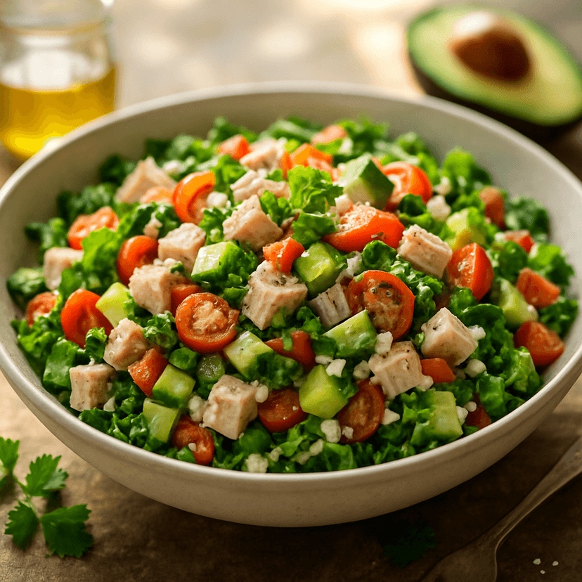 Protein-Packed Turkey Avocado Chopped Salad