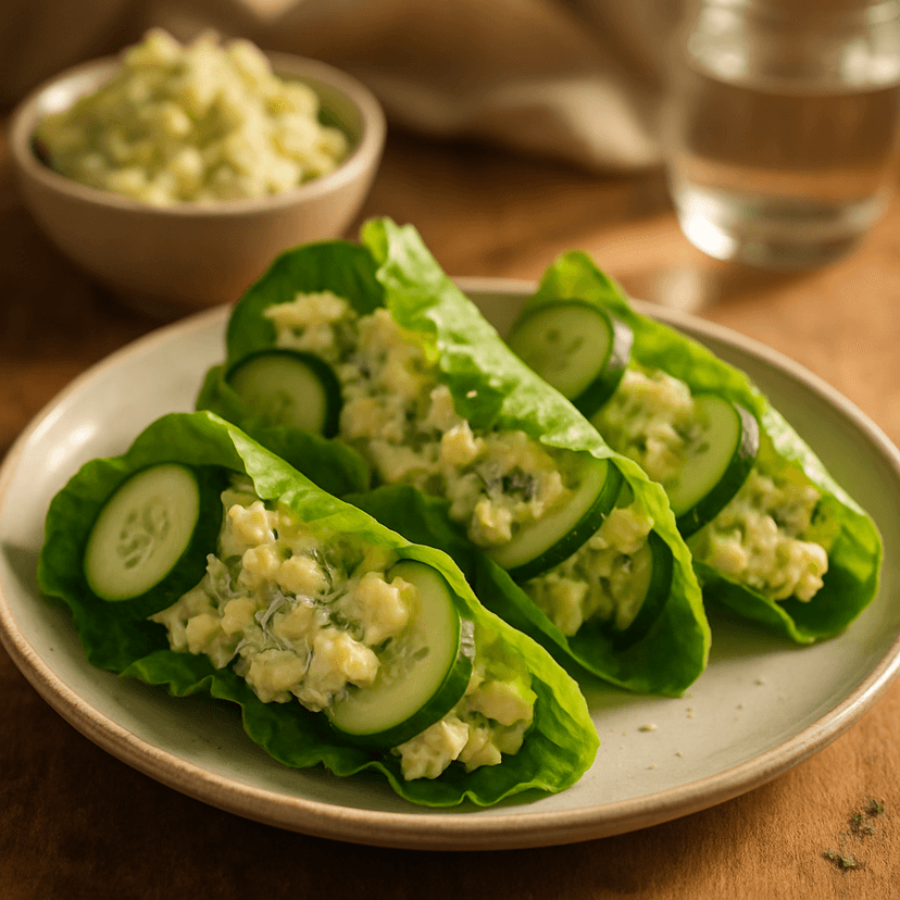 Refreshing Cucumber Egg Salad Wraps