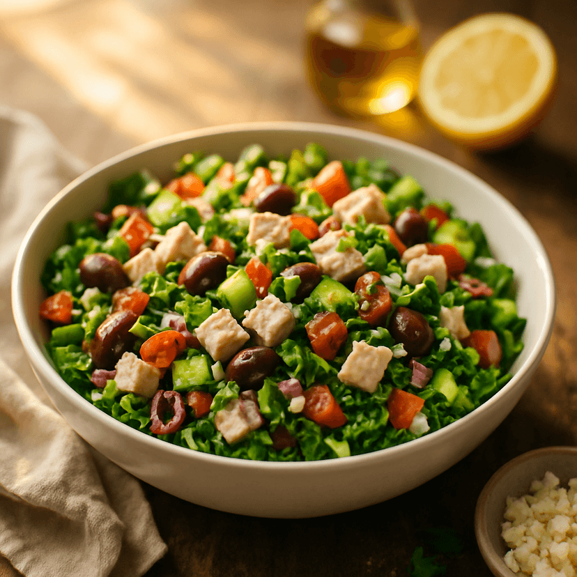 Mediterranean Turkey Chopped Salad Bowl