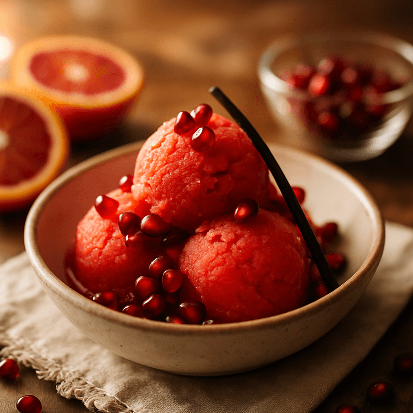 Blood Orange & Vanilla Winter Sorbet