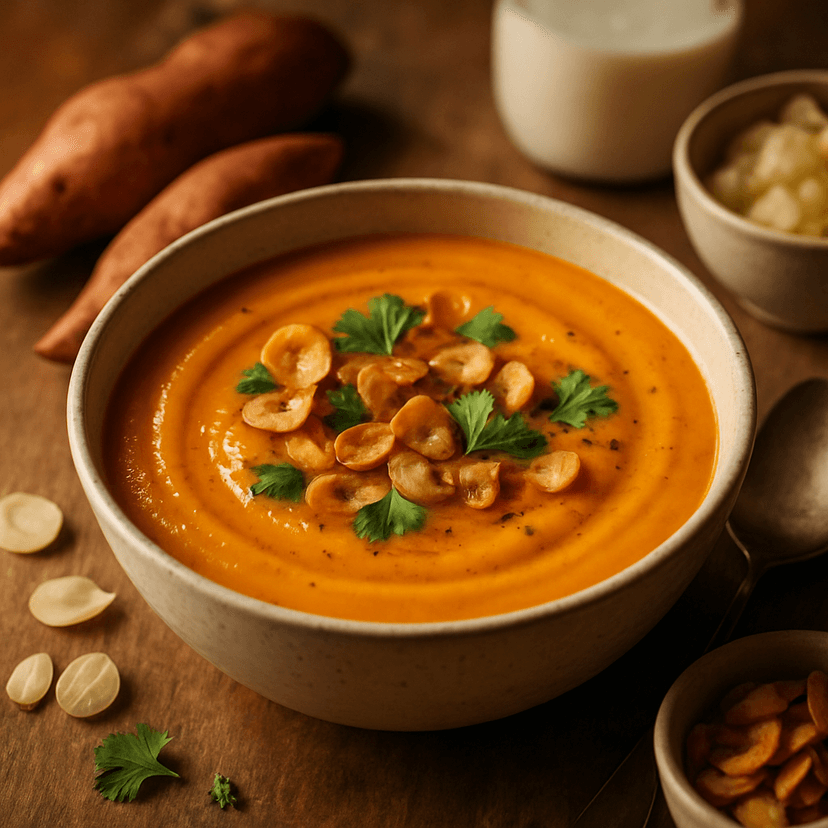 Velvety Coconut Sweet Potato Soup