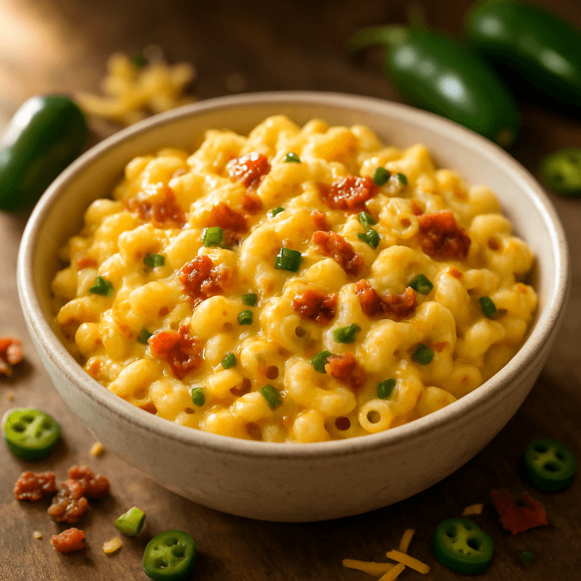 Spicy Bacon Jalapeno Mac & Cheese