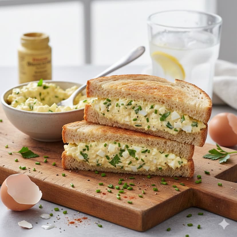 Creamy Classic Boiled Egg Mayo Sandwich