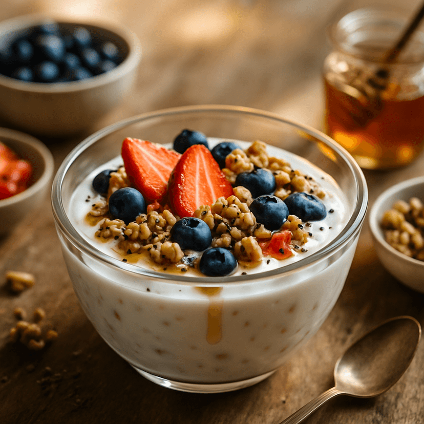 Yogur Cremoso con Frutas y Nueces Antiinflamatorias
